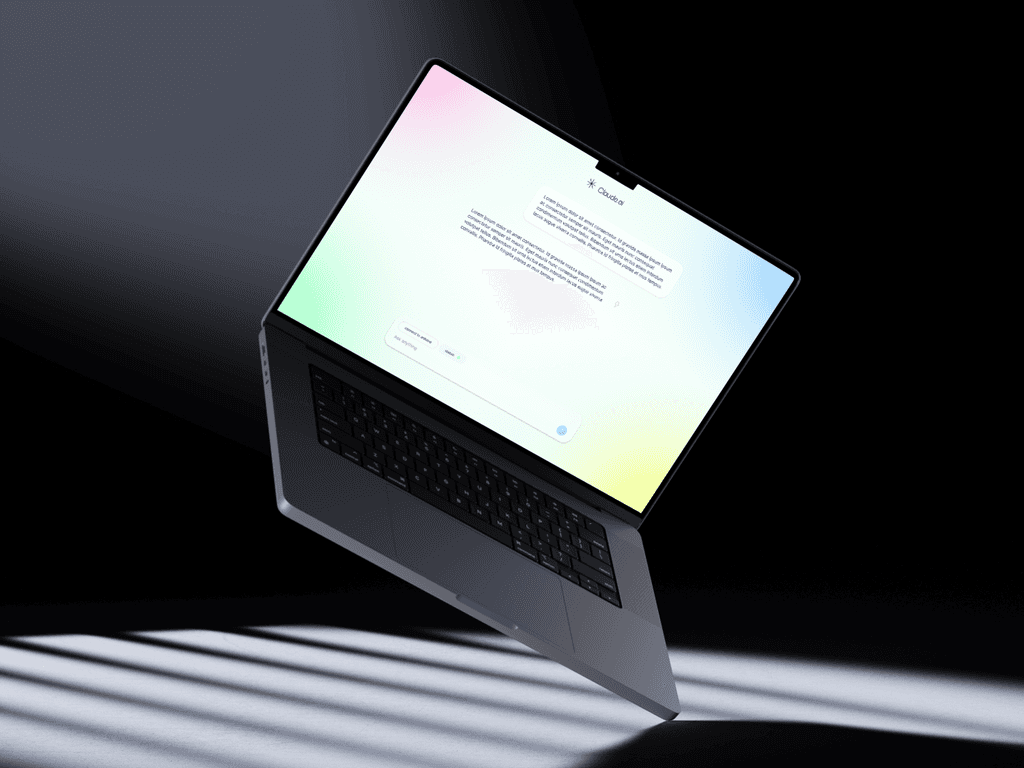 The interface showing a generated response